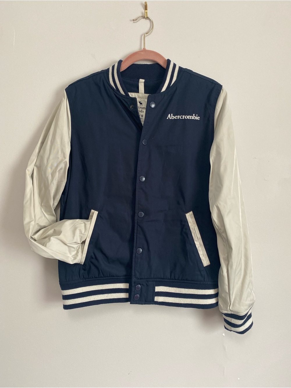 Abercrombie Kids Jacket 15/16 Varsity Bomber School Retro Preppy Sporty Classic